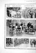 Old Print 1916 War Siers Christmas Post Office Flanders France Switzerla 20th