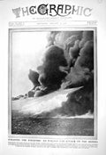 Old Print 1916 War Italian Gas Attack Isonzo Strafing Strafers Photograph 20th