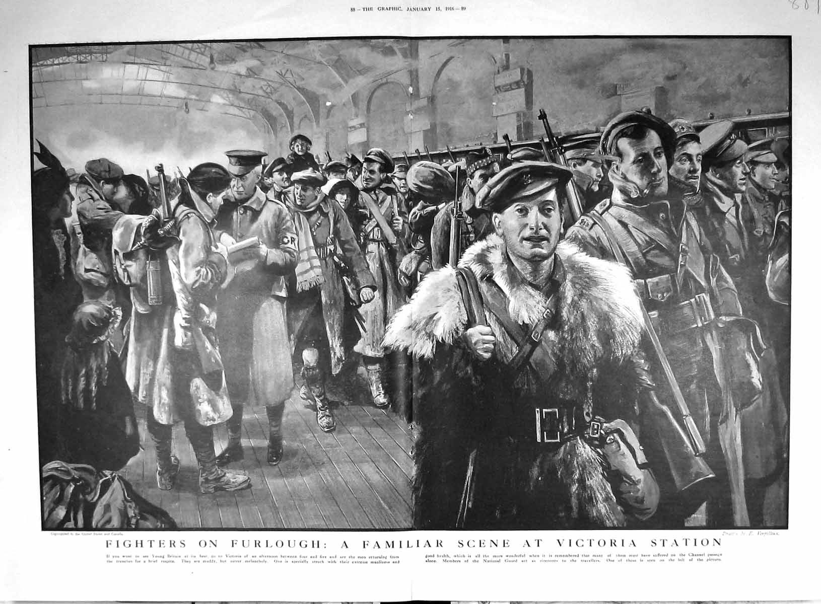 Old 1916 Victoria Railway Station War Siers National Guard Verpill 0 20th