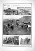 Antique Print 1916 Salonika War Camp Sarrail Macedonia Doiran Arrowroot Map