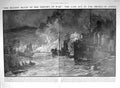 Antique Old Print 1916 War Anzac Battle Ships Boats Fire Sulva Charles Dixon