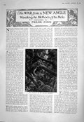 Original Old Antique Print 1916 War Siers Pugnacity Military Man-Mole Weapons