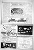 Antique Print 1916 Wolseley Motor Car Poona Salon'S Coupe Colman'S Mustard 20th