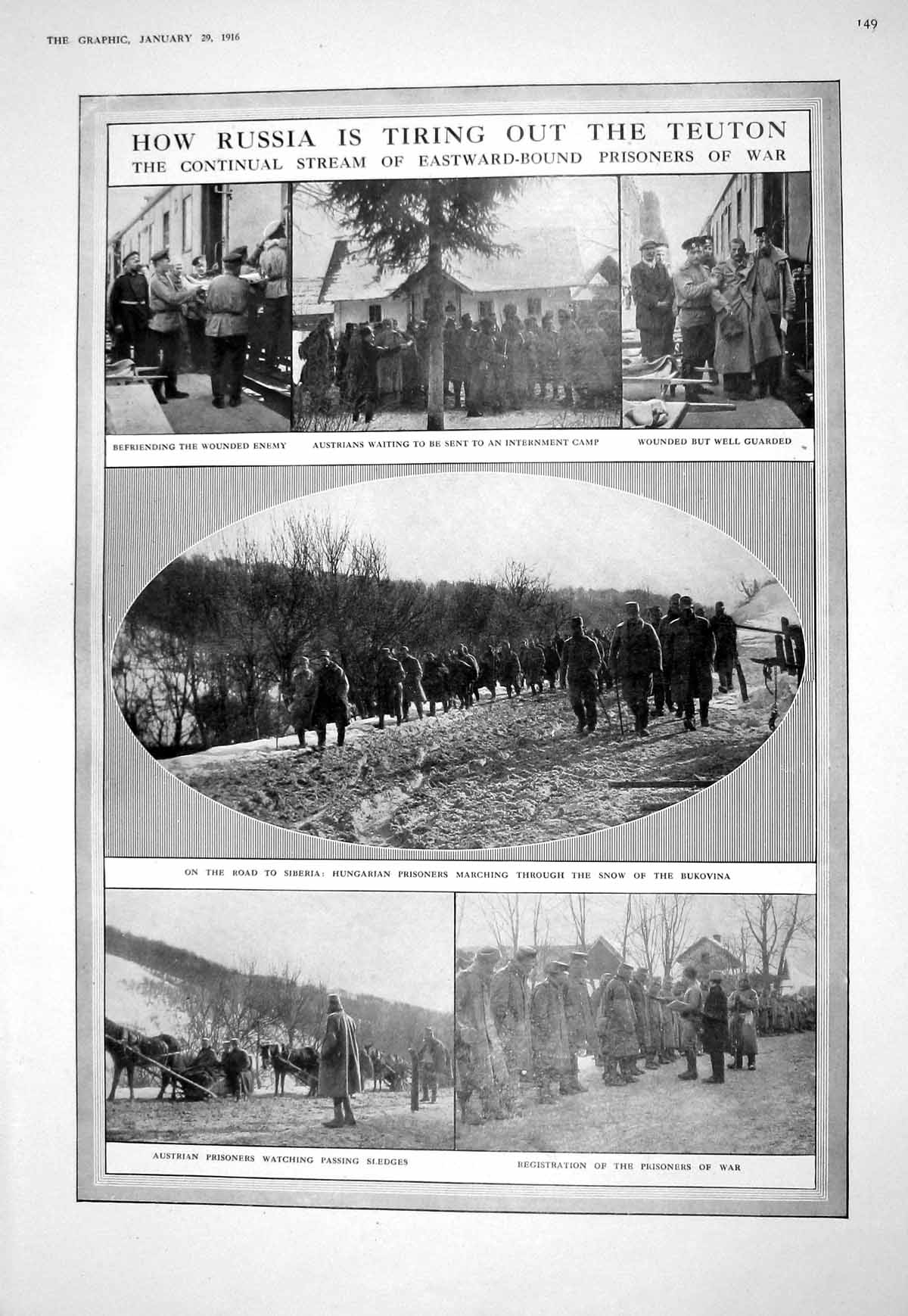 Old 1916 War Russia Teuton Prisoners Bukovina Austrian German Armoure 20th