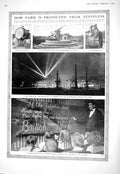 Old 1916 Paris War Anti-Aircraft Gun Searchlight Concorde Children Ger 20th