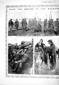 Antique Print 1916 War British Siers Balkans Constructing Trenches Salonika