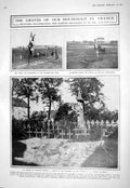 Old 1916 France War Graves Ploughing Cemetery Church Arras Map Buchar 20th