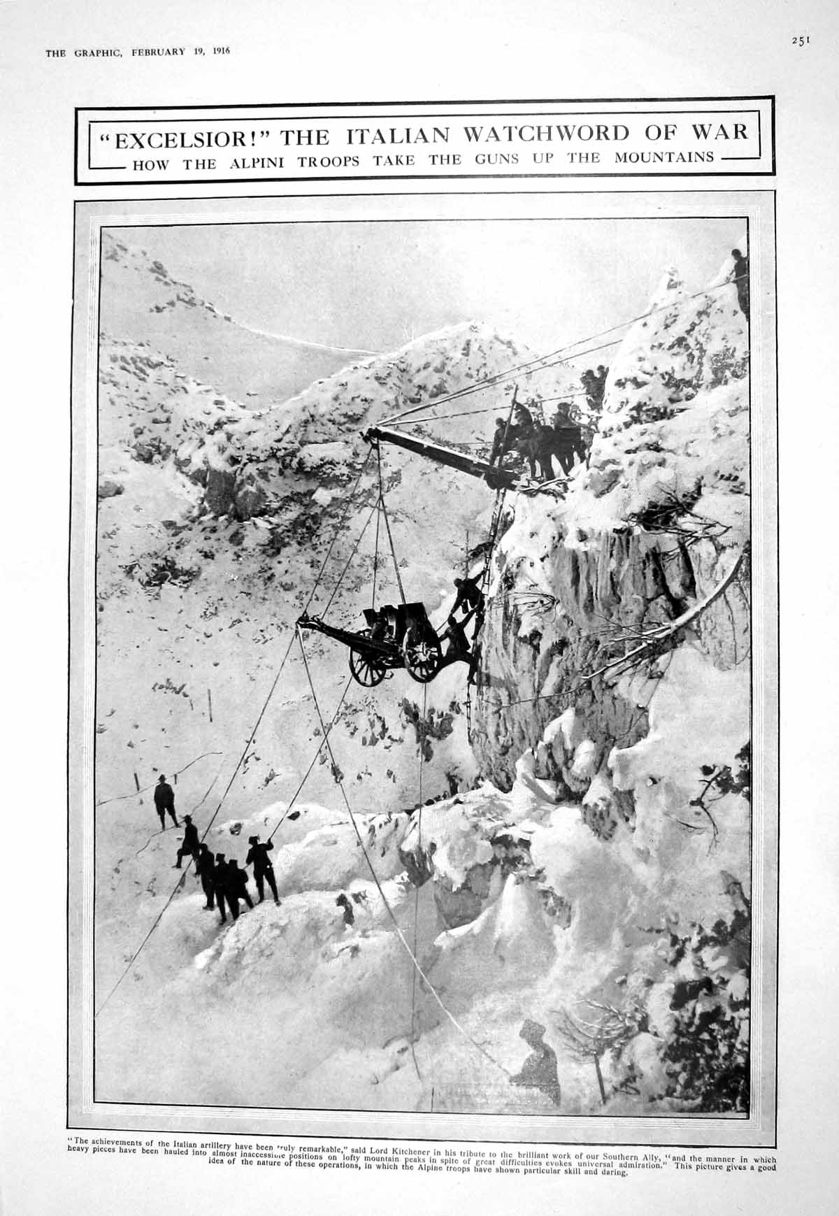 Old 1916 Alpini Troops Mountain Guns War Count Tolstoy Weymouth Ridle 20th