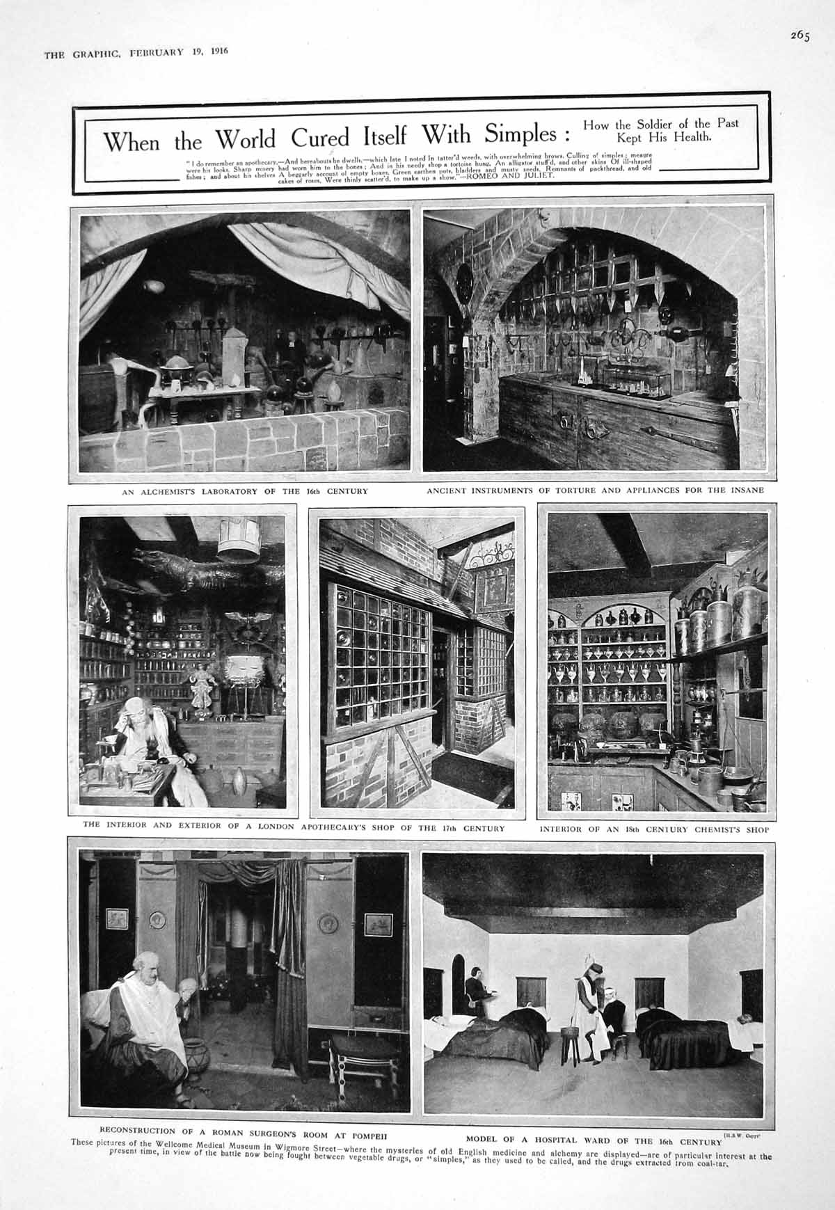 Old 1916 Alchemist Laboratory Apothecary Shop Hospital Pompeii Ethel 20th