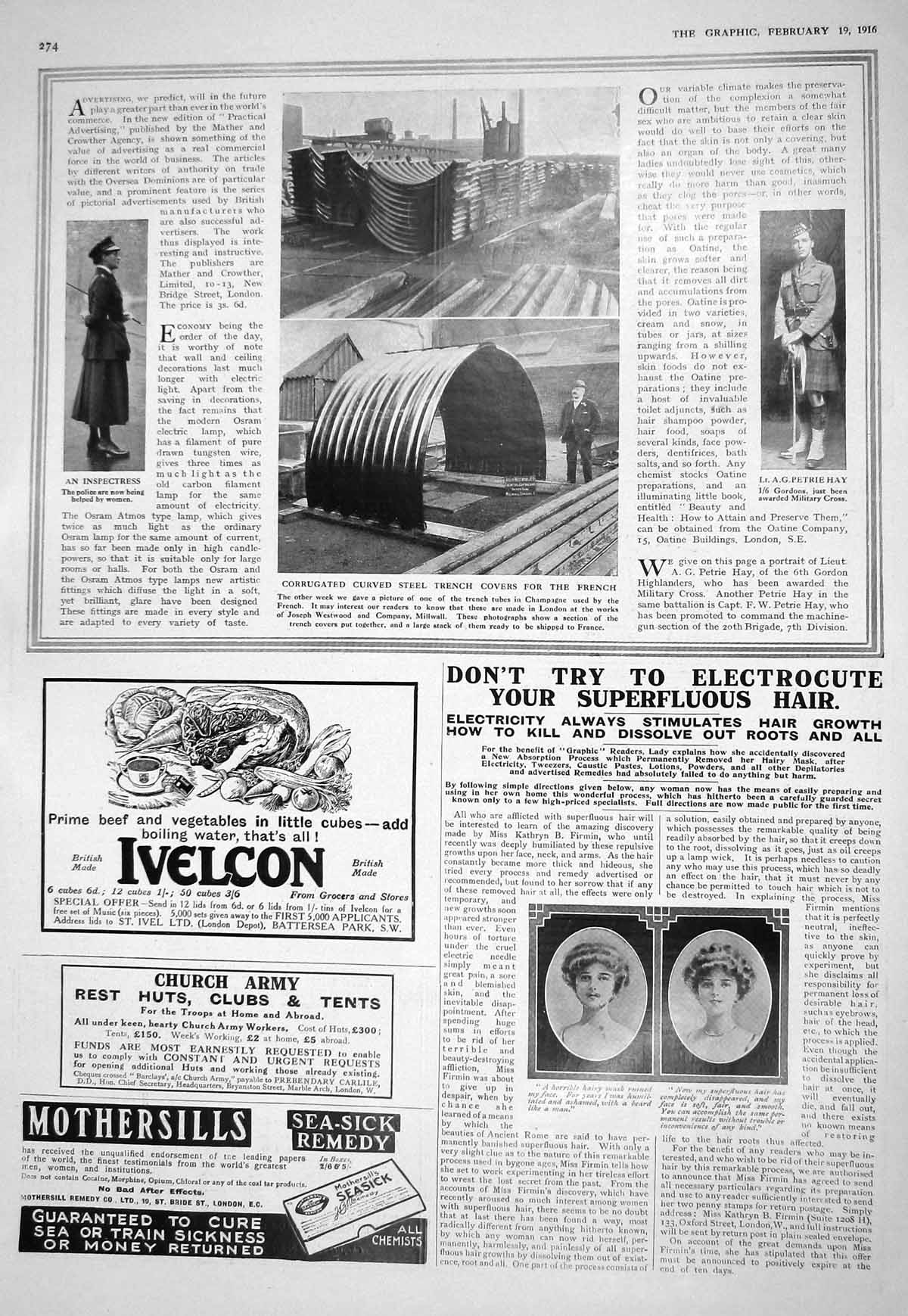 Old 1916 Corrugated Steel Trench Covers War Hay Gordons Lady Police P 20th