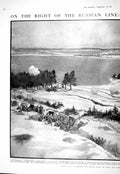 Antique Old Print 1916 Russian War Siers Artillery Dvina German Army Battle