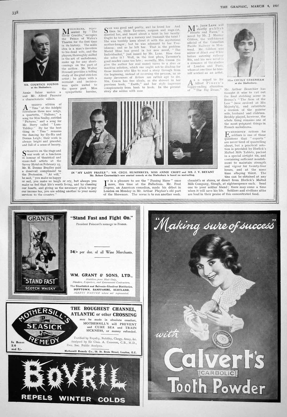 Old 1916 Theatre Pounds Debenham Lady Frayle Humphrey'S Croft Bryant 20th