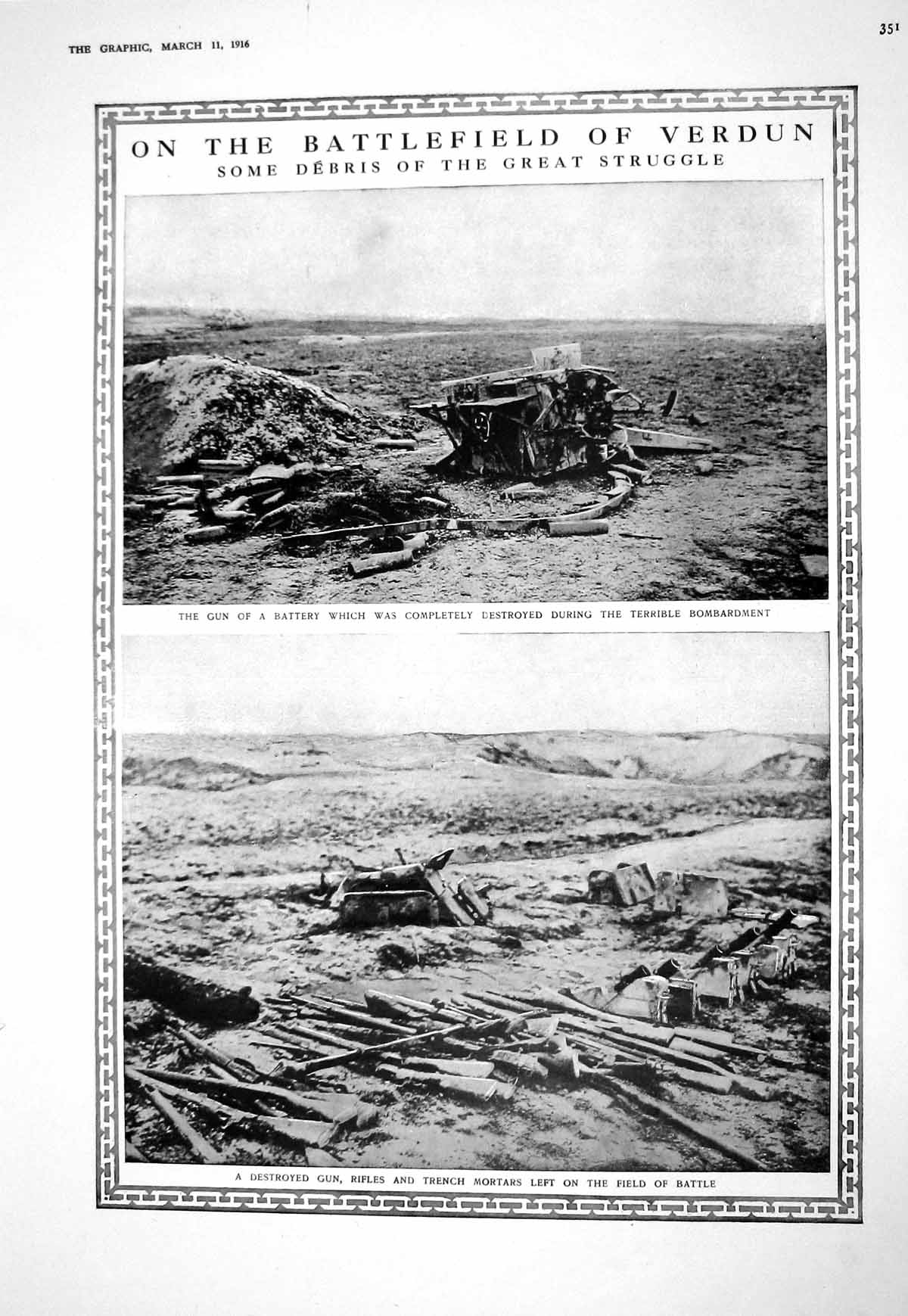 Old 1916 Battlefield Verdun War Trench Mortars Super Submarine Ships 20th