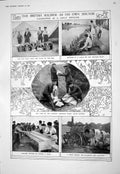 Old Print 1916 War British Siers Washing Laundry Commander Leckie Seafor 20th