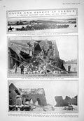 Old Print 1916 War French Battery Douaumont Siers Battle Verdun German P 20th