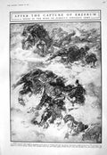 Old Print 1916 War Capture Erzerum Turkey Dead Siers Snow Guardsmen High 20th