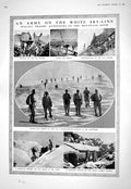 Antique Print 1916 War Snow Siers Pal Grande Isonzo Portman Square Nurses Re