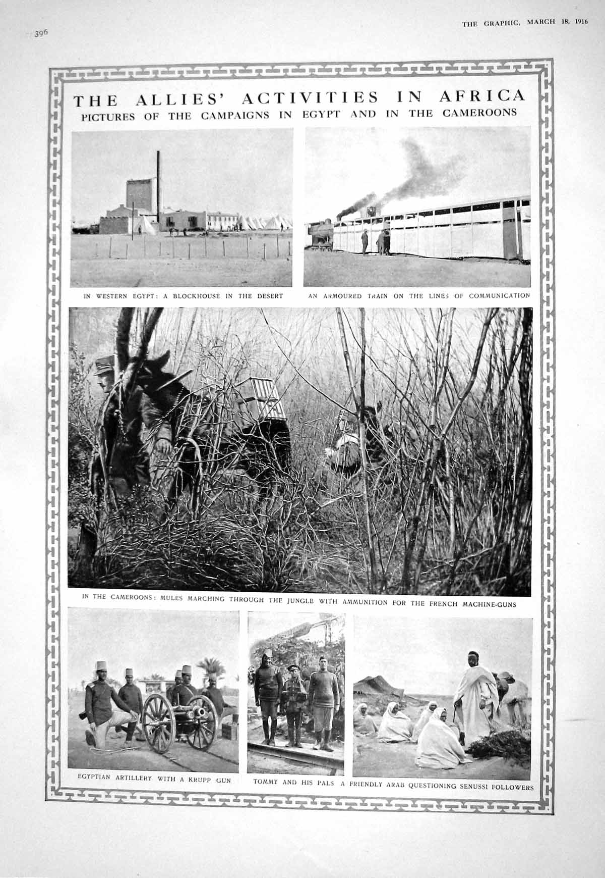Old 1916 Egypt Armoured Train Cameroons Arab Senussi War Graham Renni 20th