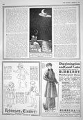 Old 1916 Cartoon Moonlight Zeppelin Man Smoking Pipe Burberry Cleaver 20th