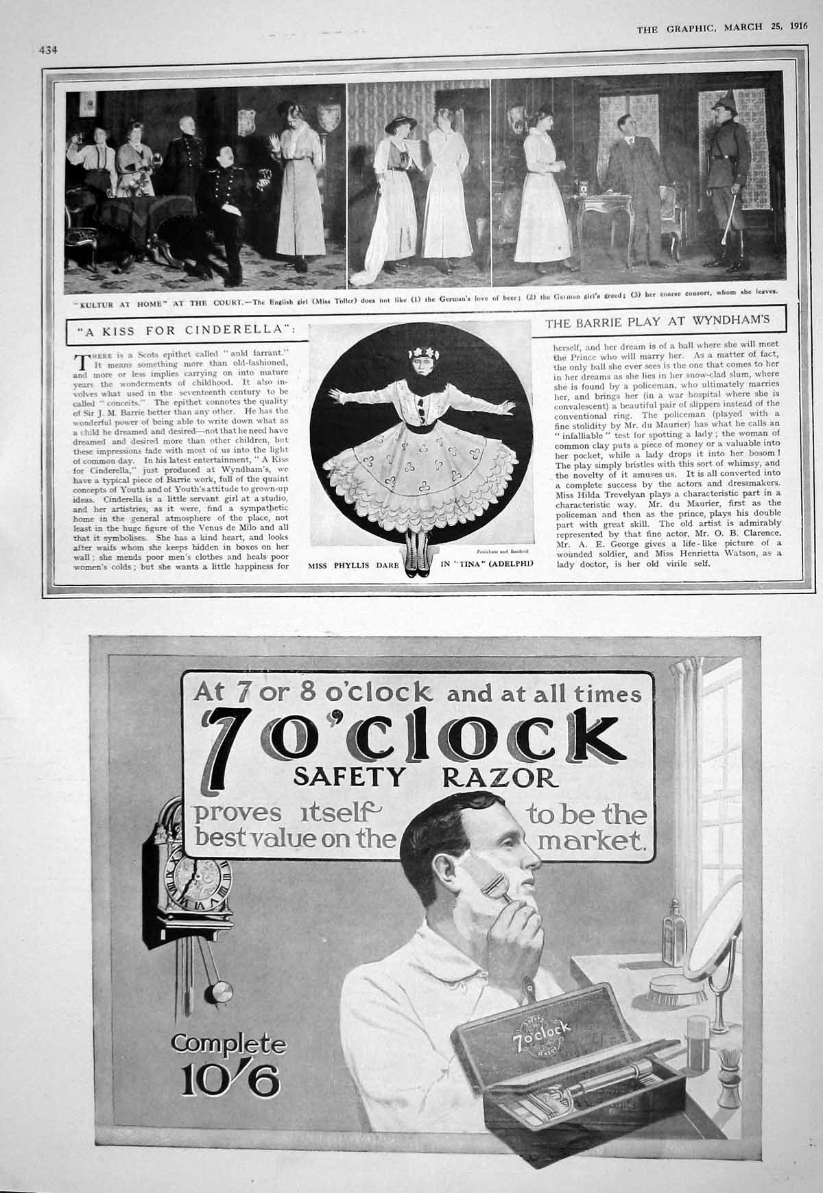Old 1916 Phyllis Dare Adelphi Theatre Toller Advertisement Safety Raz 20th