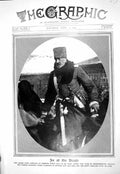 Old Antique Print 1916 Scene Grand Duke Arriving Erzerum War Photograph 20th