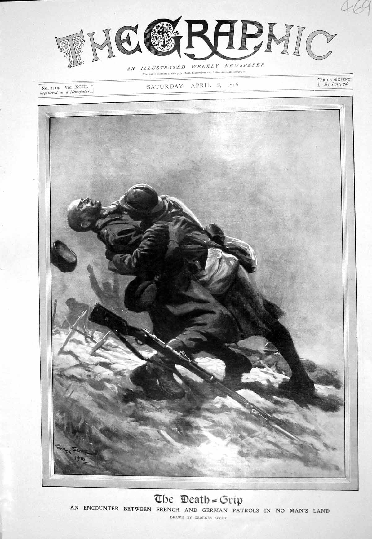 Old 1916 War Encounter Between French German Patrols No Man'S Land So 20th