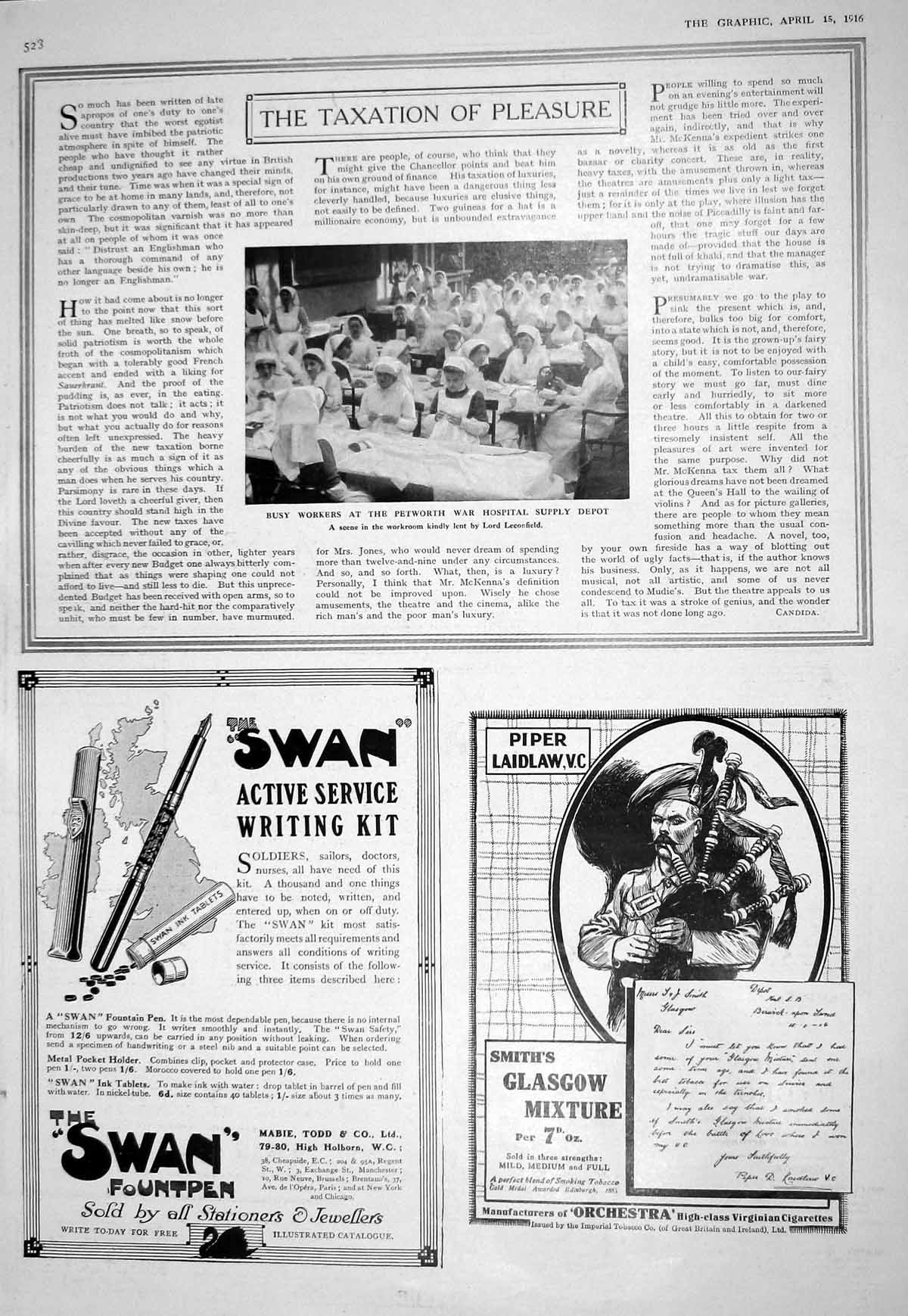 Old 1916 Women Workers Petworth War Hospital Supply Depot Smith'S Whi 20th