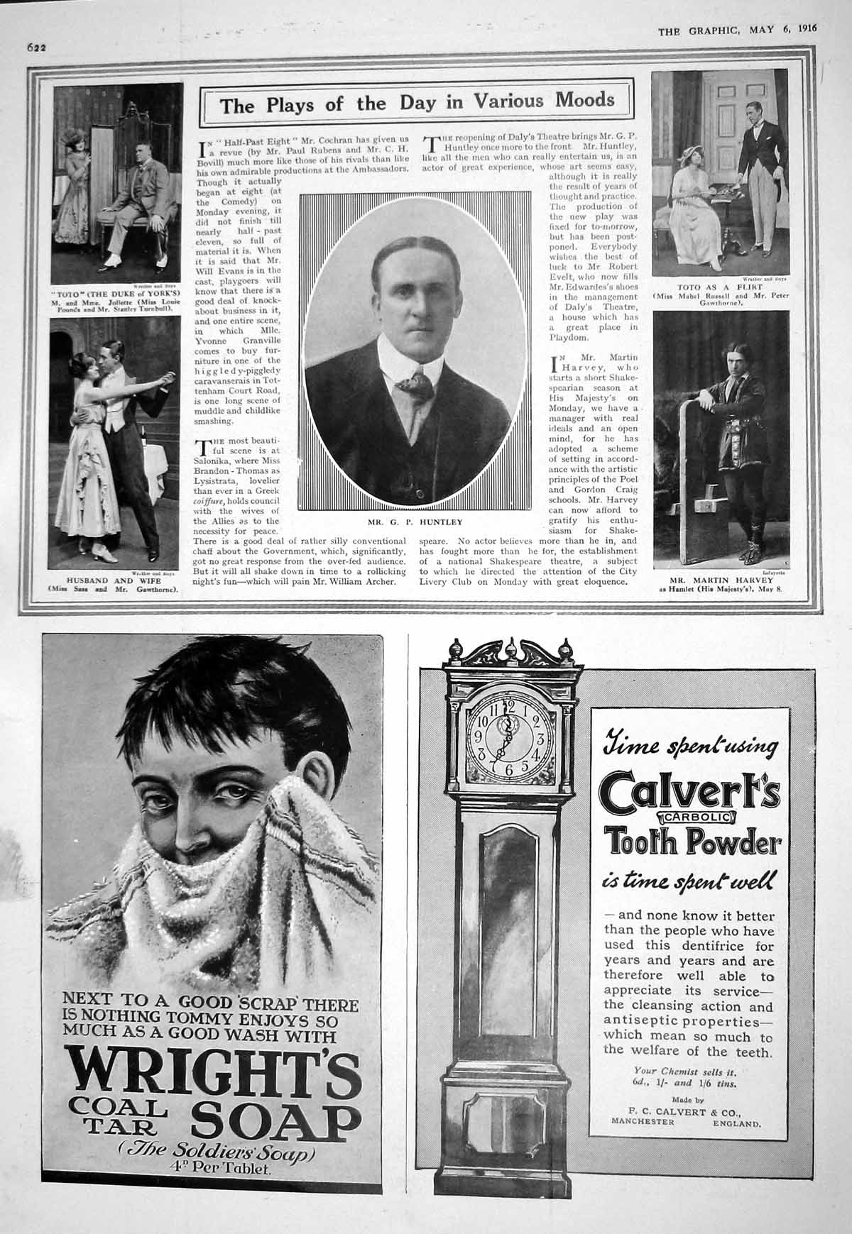 Old 1916 Huntley Theatre Turnbull Gawthorne Russell Harvey Wrights Soap 20th