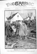 Old 1916 Scene Group Russian Staff Officers Studying Map Enemy'S Posi 20th