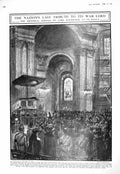 Old 1916 Memorial Service Lord Kitchener St. Paul'S War Map Lutsk Dub 20th