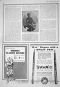 Antique Print 1916 War Indian Sier Mentone Switzerland Smith'S Cigarettes 20th