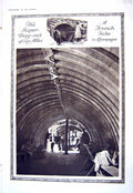 Old 1916 War French Tube Champagne Dug-Out Sledge Ambulance Vosges Fo 20th
