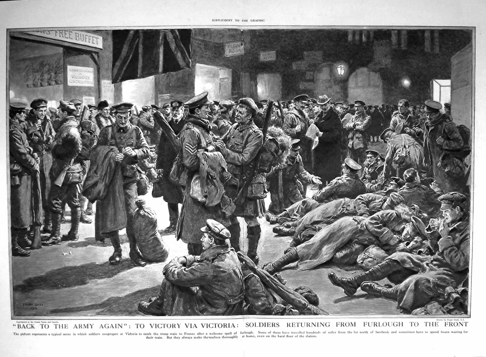 Old 1916 War Siers Victoria Railway Station Troop Train France Nor 20th