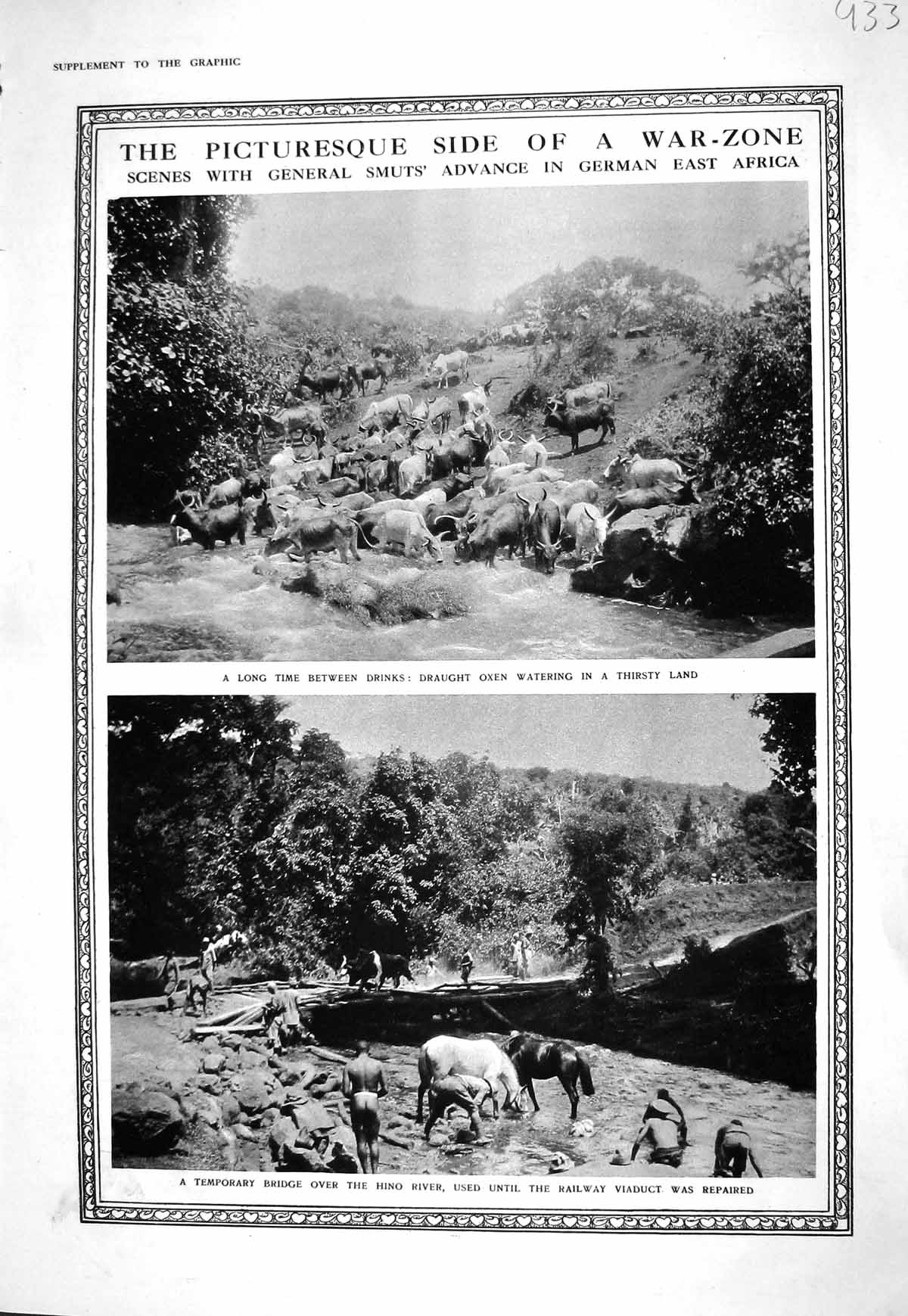 Old 1916 War General Smut Africa Oxen Hino River Poilu Argonne Cook P 20th
