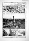 Print 1916 War German Prisoners Verdun Meuse Fort Souville Map Battle Somme F