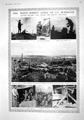 Old Print 1916 Boisselle Anzac Sentry Machine-Gunn Russian Siers Hindenb 20th