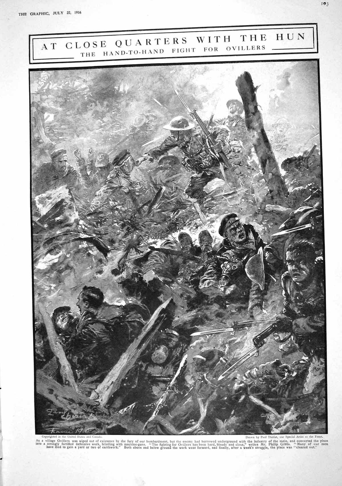 Old Print 1916 Ovillers Battle War Siers Italian Red Cross Nurses Russia 20th