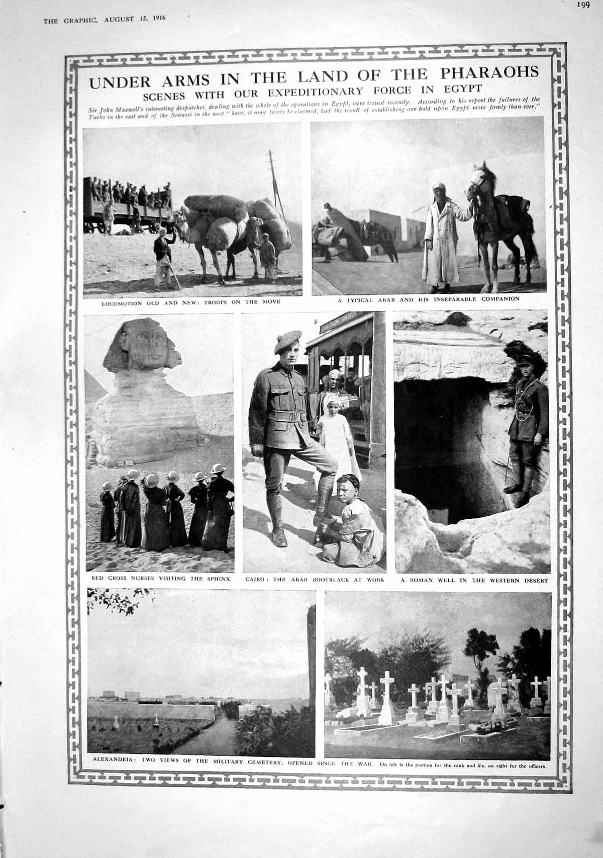 Old 1916 Expeditionary Egypt War Red Cross Nurses Alexandria Cairo Sm 20th