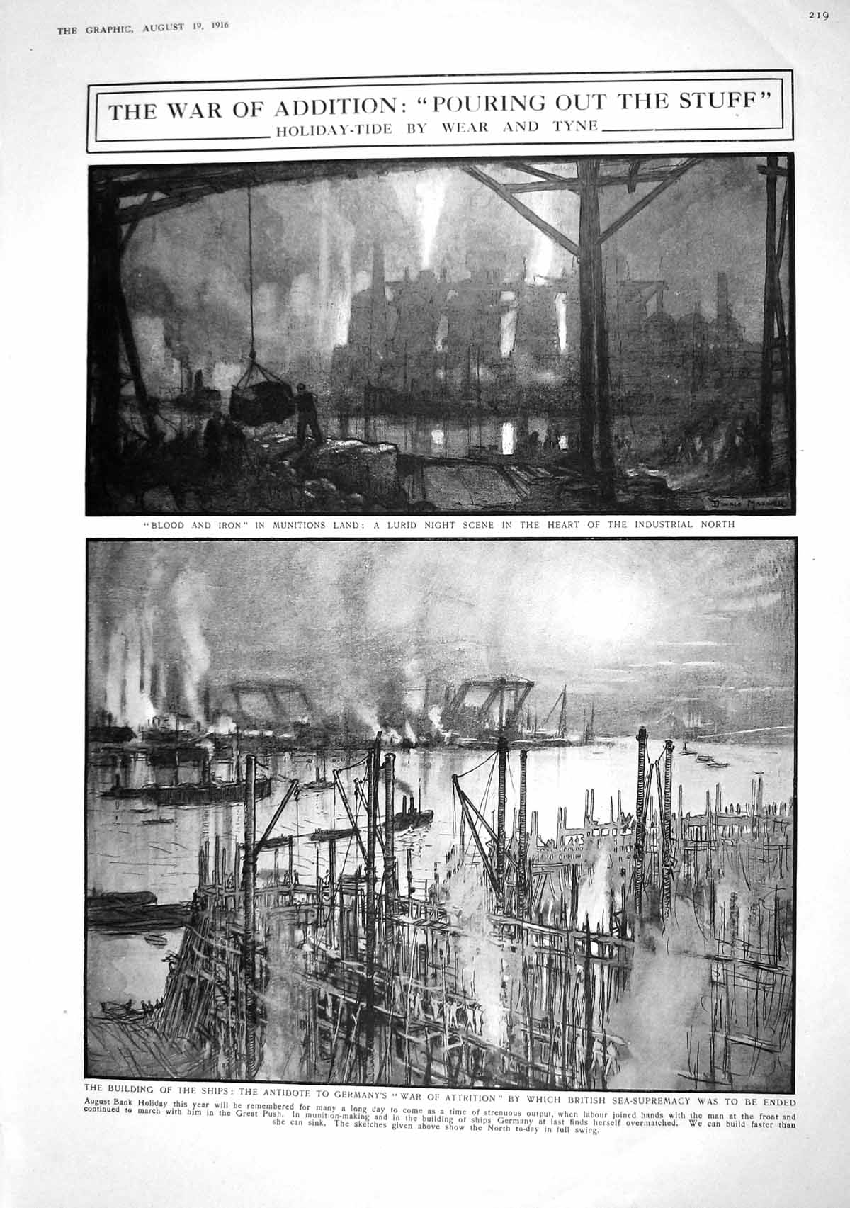 Old 1916 War Munitions Industry Ship Buildings French Hospital Borden 20th