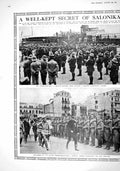 Old Print 1916 War Salonika Siers British Military Band Sapprail Hospita 20th