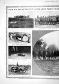 Old Print 1916 War Siers Indians Russiand Horses Cavalry Camp Hospital L 20th