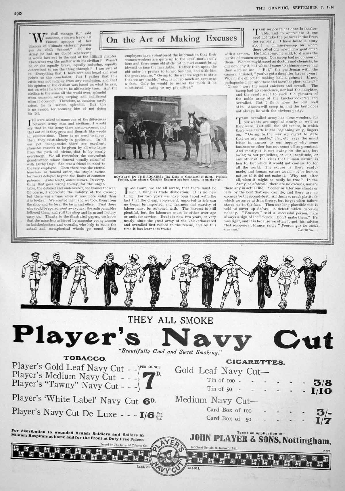 Old 1916 Duke Connaught Banff Princess Patricia Canada Rocky Mountain 20th