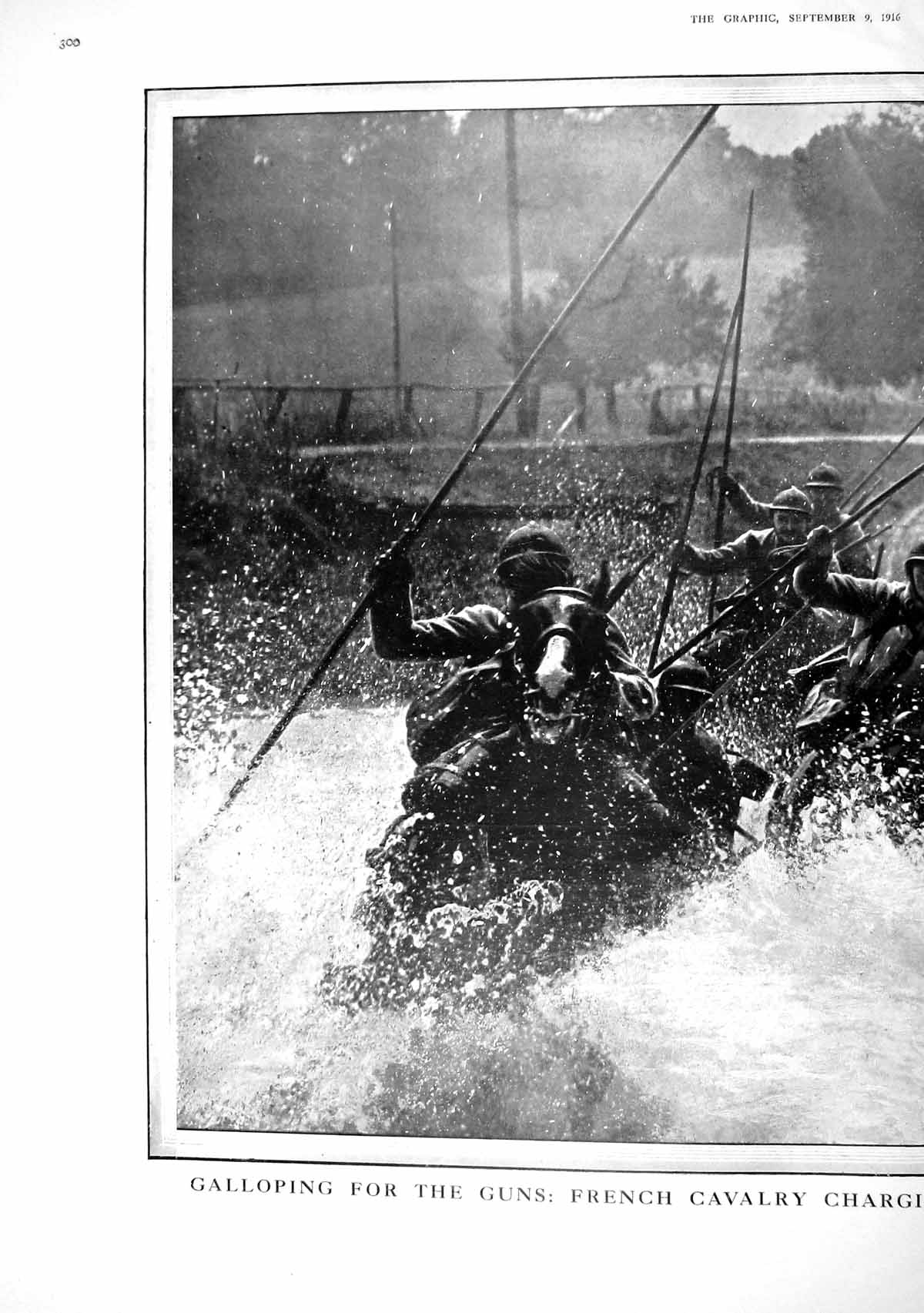 Old Print 1916 War Siers French Cavalry Horses Somme Map Peronne Thiepva 20th