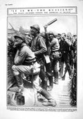 Old Print 1916 Russian War Siers France Trench Champagne Fire Farmyard B 20th