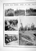 Old Print 1916 Somme Army Siers War Highlanders German Prisoners Red Cro 20th