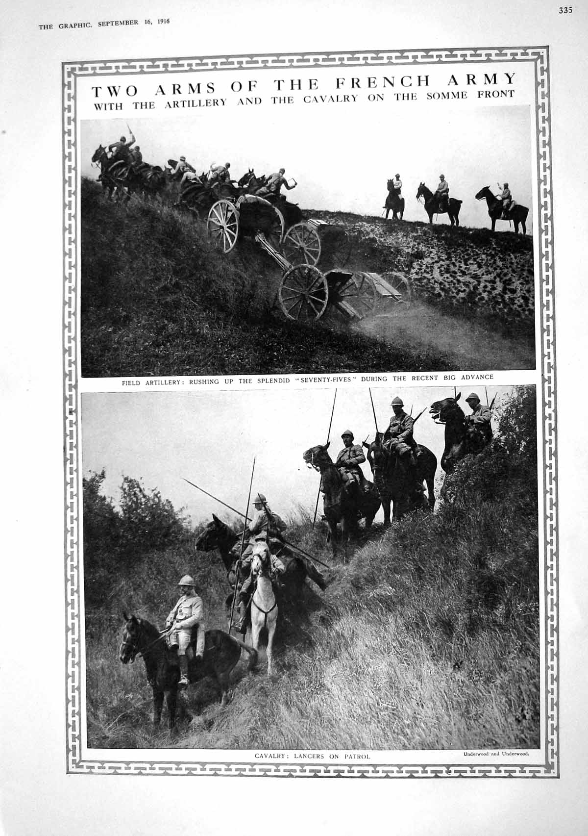 Old 1916 War French Army Somme Lancers Patrol Boche Entanglement Barb 20th