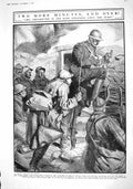 Original Old Antique Print 1916 War Siers German Trench Curtain Fire Lucie 20th