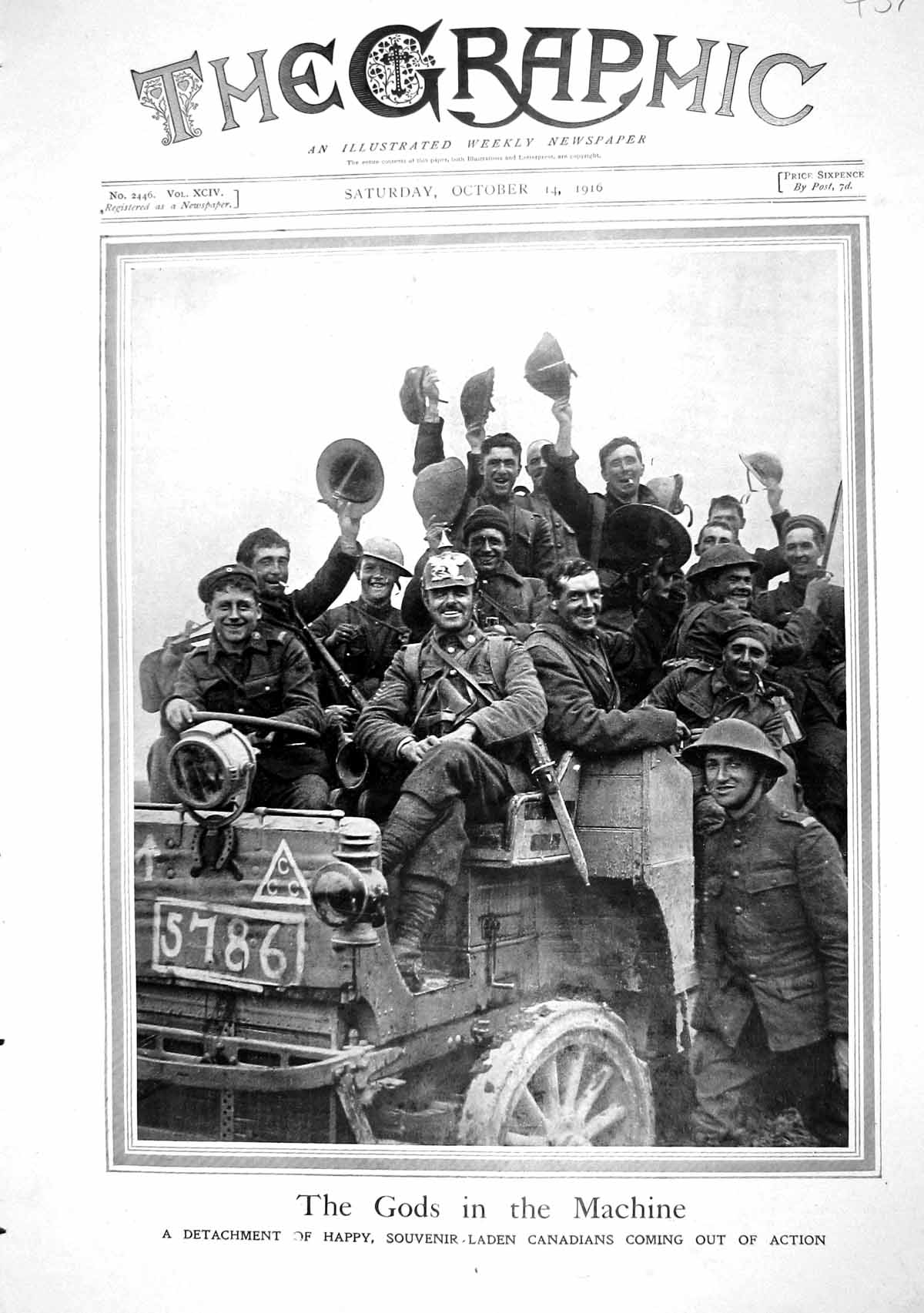 Old Print 1916 Detachment Souvenir-Laden Canada Siers War Westminster Sw 20th