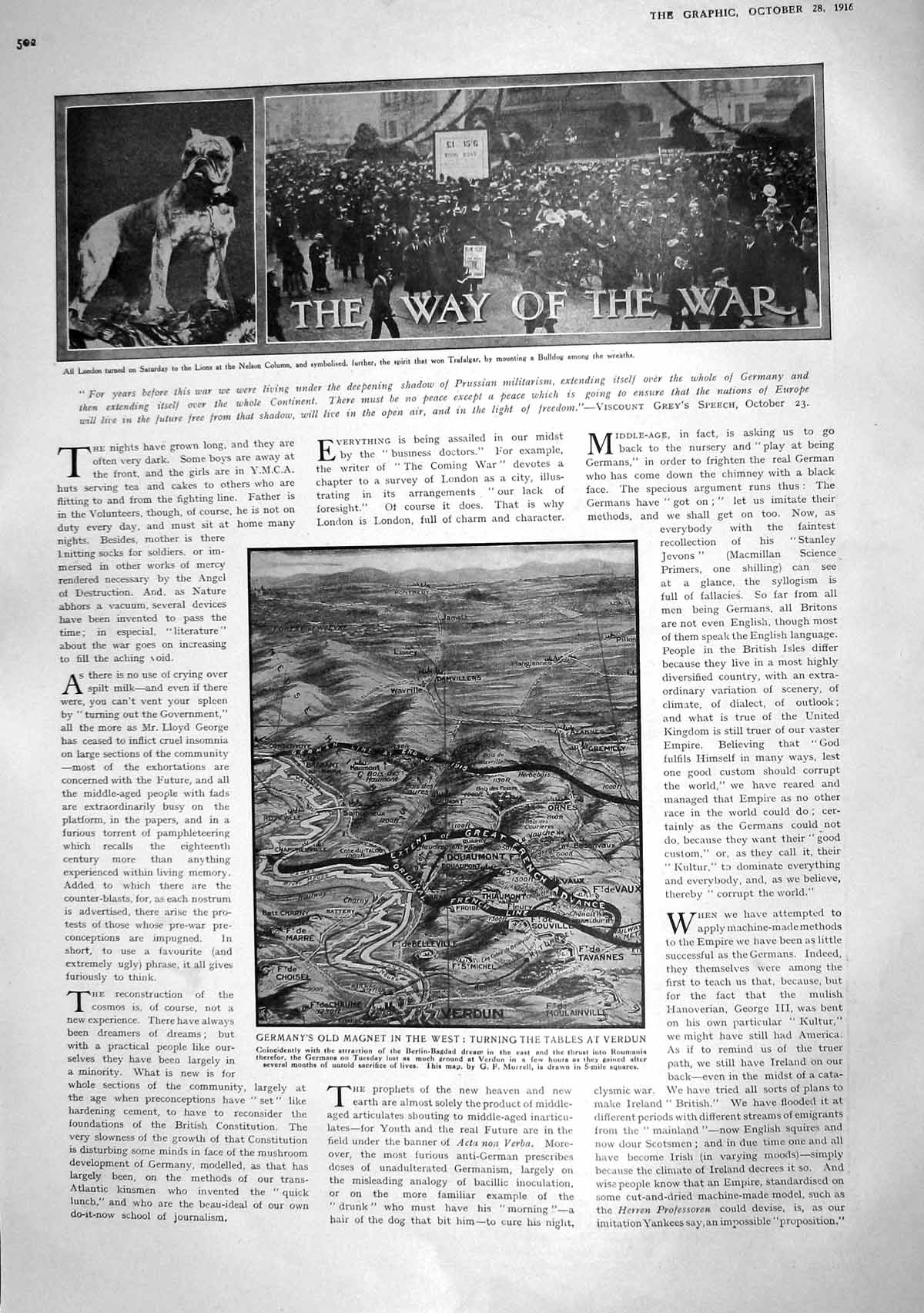 Old 1916 Queen Roumania Royal Nurse Map Verdun Lions Nelson Column Tr 20th