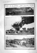 Old 1916 War Transport Heavy Gun Somme France Picardy Sharp Gifford E 20th